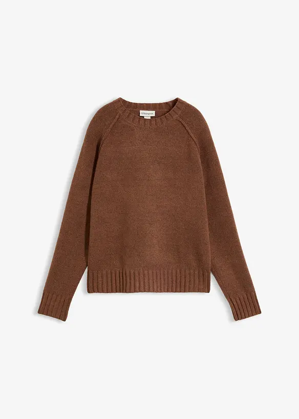 Strikket genser med raglanermer, bonprix