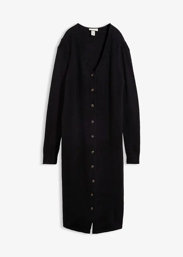 Strikket kjole med knappestolpe, bonprix