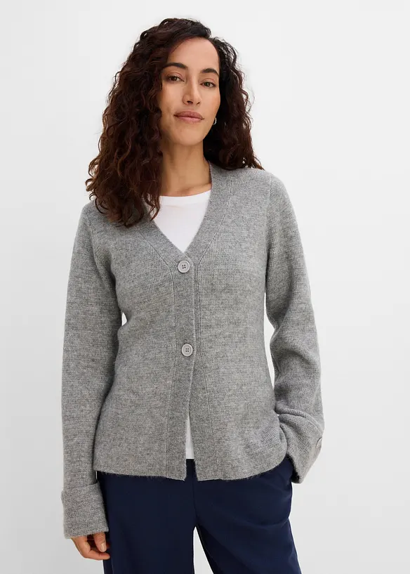 Innsvingt finstrikket jakke, bonprix