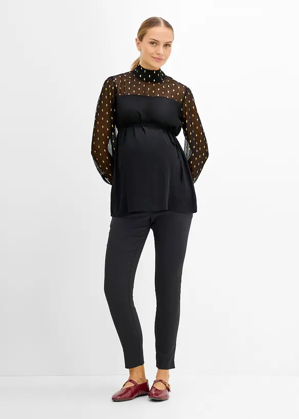 Festlig mammabluse med transparente ermer, bonprix