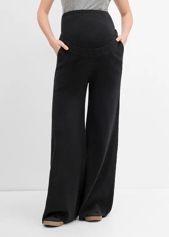 Myk, strikket mama bukse, straight leg, bonprix