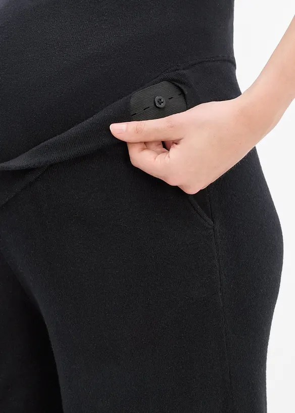 Myk, strikket mama bukse, straight leg, bonprix