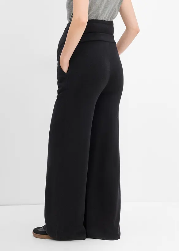 Myk, strikket mama bukse, straight leg, bonprix