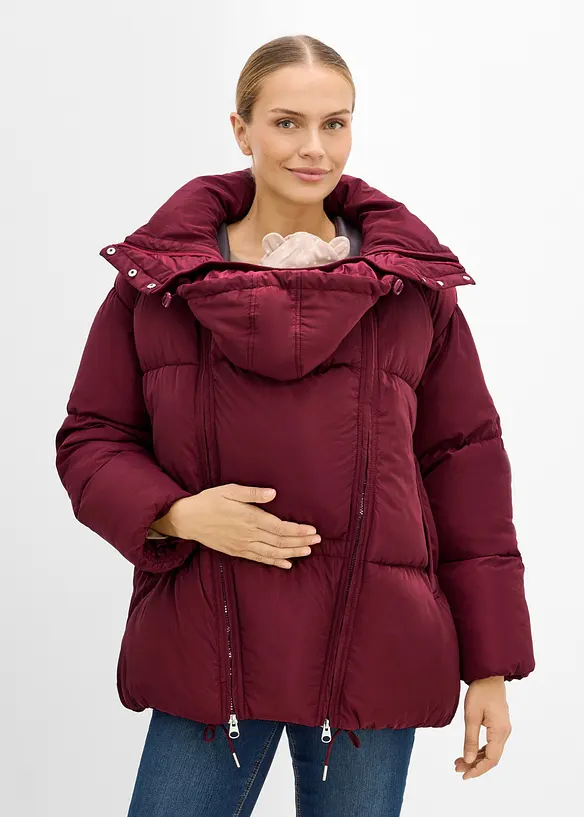 Varmt vattert 3-i-1-puffer-mammajakke med innsats for baby, bonprix