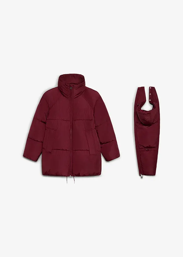 Varmt vattert 3-i-1-puffer-mammajakke med innsats for baby, bonprix