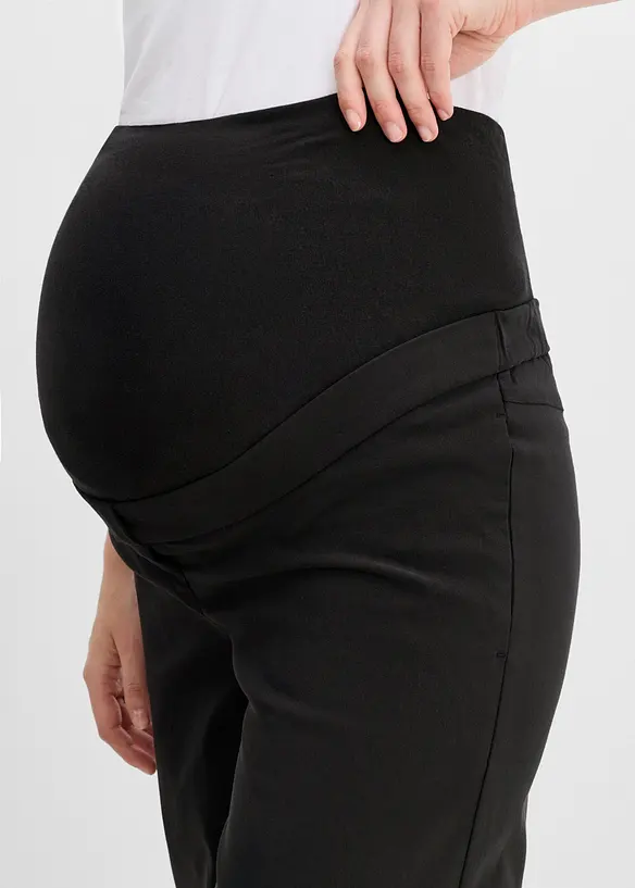 Elastisk mammabukse med buksepress, Wide Leg, bonprix
