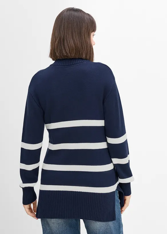 Mamma-half zip-genser i 100% &oslash;kologisk bomull, bonprix