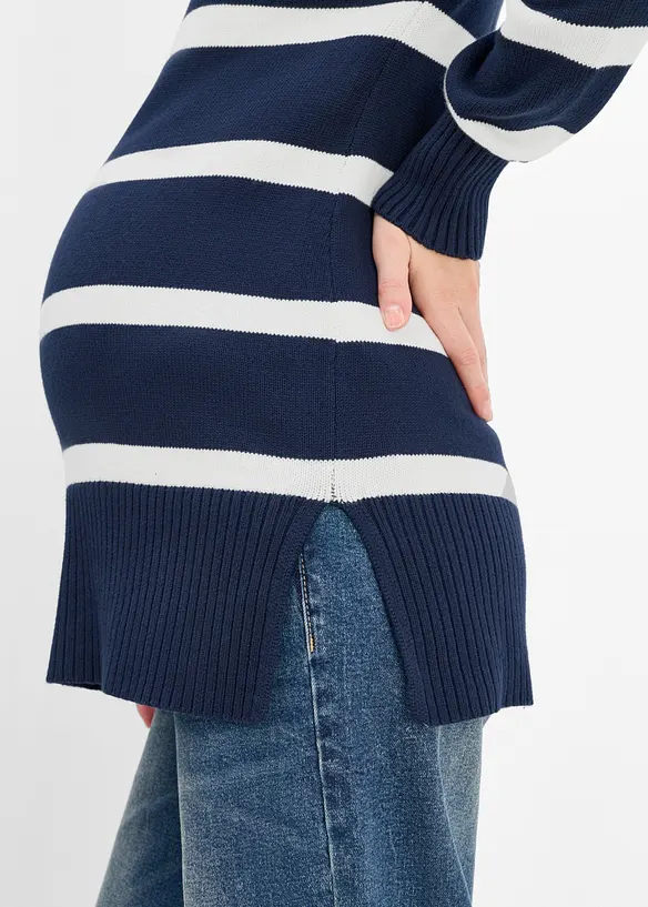 Mamma-half zip-genser i 100% &oslash;kologisk bomull, bonprix