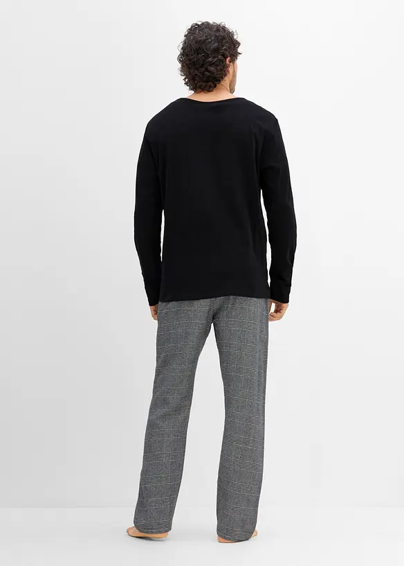 Pyjamas med flanellbukse, bonprix