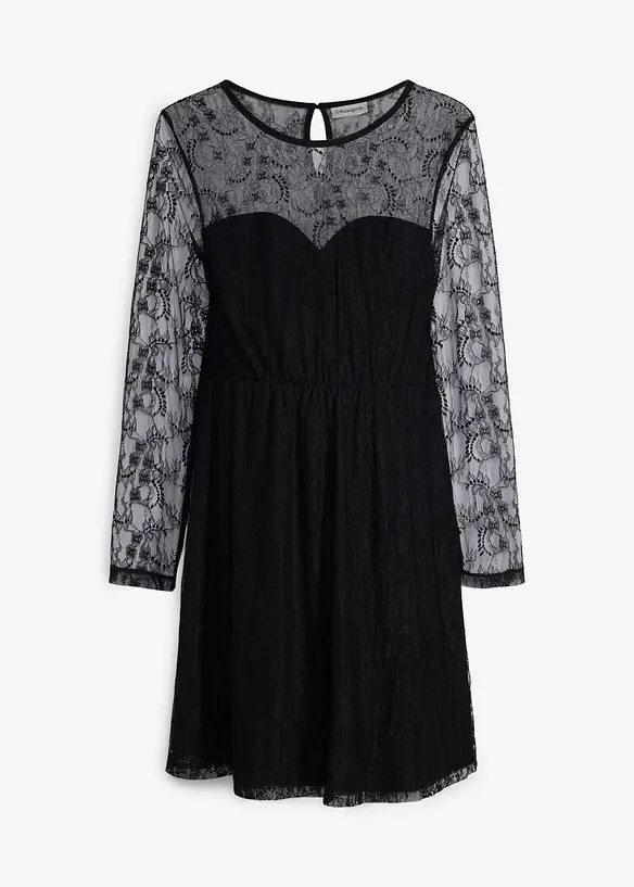 Mama partykjole i blondemateriale og jersey, bonprix