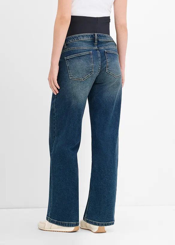 Mammajeans av &oslash;kologisk bomull, Wide Leg, bonprix