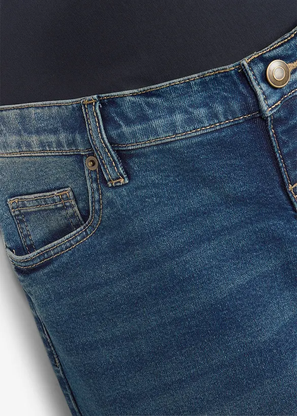 Mammajeans av &oslash;kologisk bomull, Wide Leg, bonprix