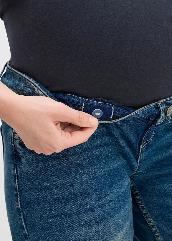 Mammajeans av &oslash;kologisk bomull, Wide Leg, bonprix
