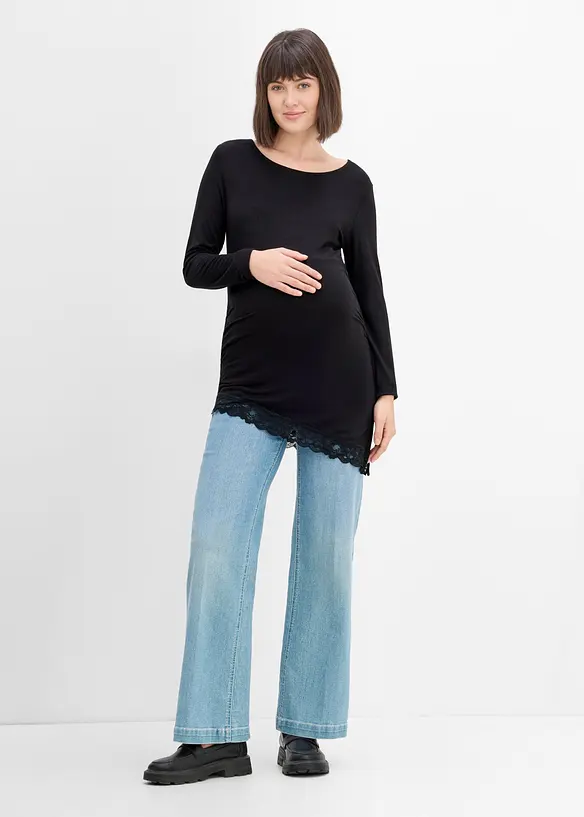 Elegant mammatopp med blonde i falden, bonprix