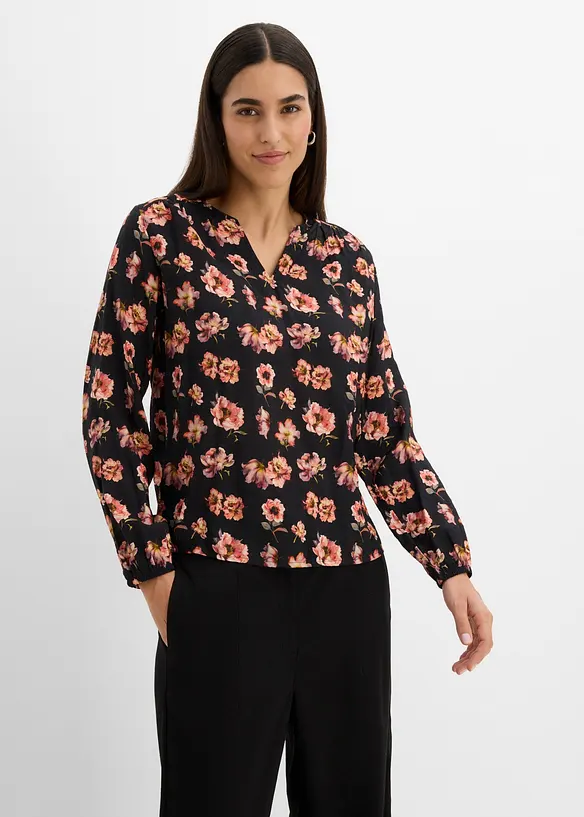 Bluse i lett viskosemiks, bonprix