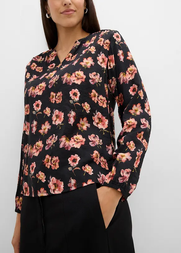 Bluse i lett viskosemiks, bonprix
