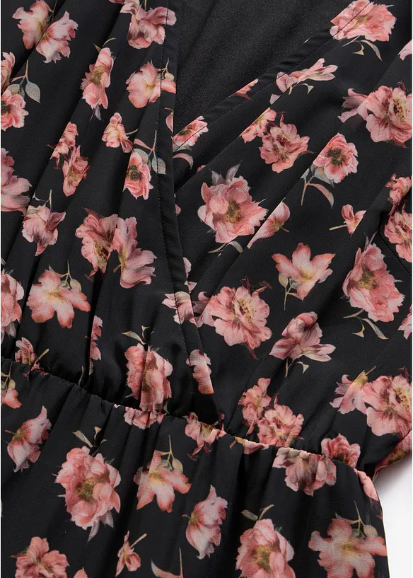 M&oslash;nstret midikjole i chiffon, bonprix