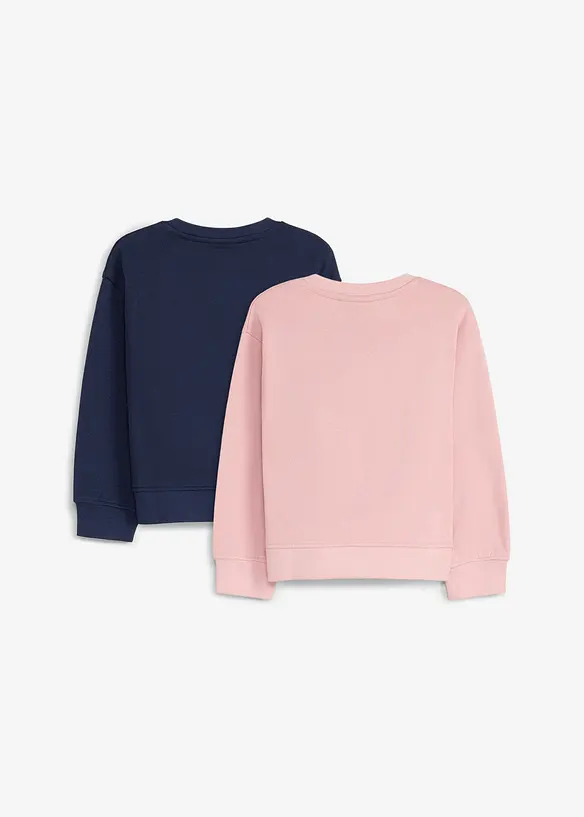 Sweatshirt i 100% bomull (2-pack), bonprix