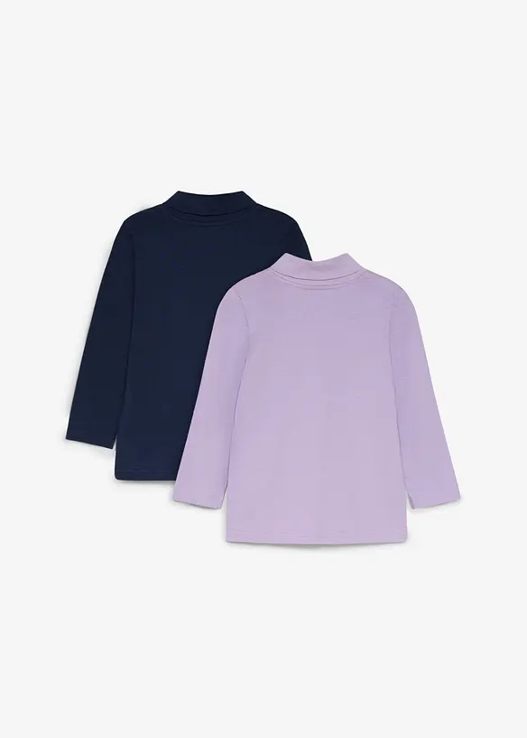 Lurchi genser i myk, &oslash;kologisk bomull med rullekrage (2-pack), Lurchi