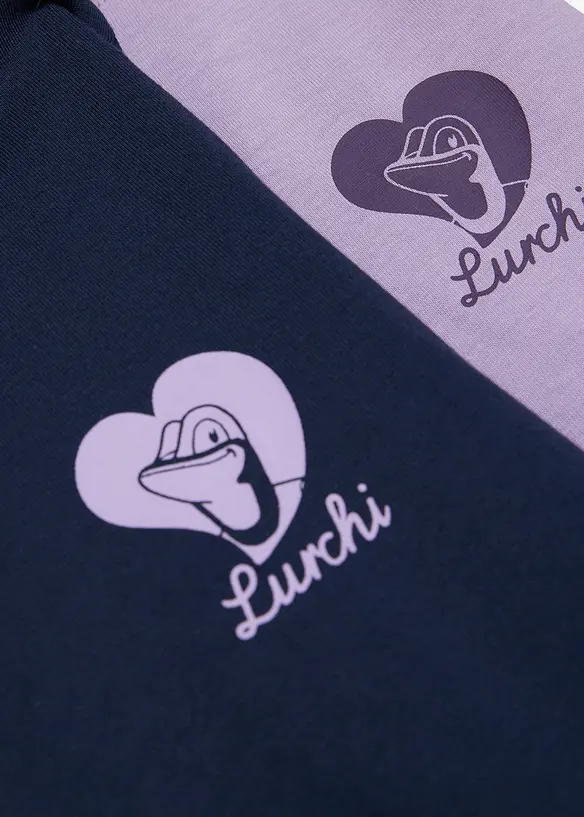 Lurchi genser i myk, &oslash;kologisk bomull med rullekrage (2-pack), Lurchi