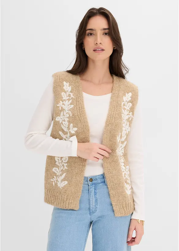 Strikket vest, bonprix