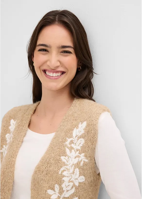 Strikket vest, bonprix