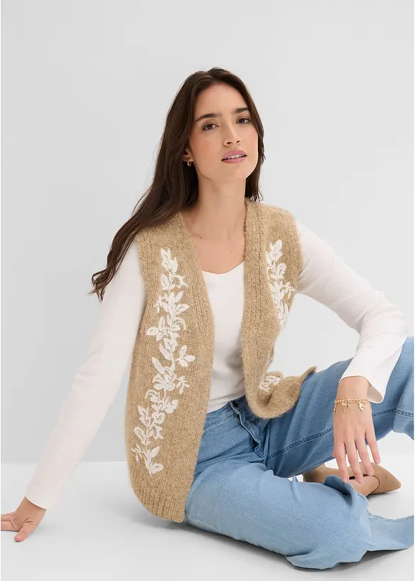 Strikket vest, bonprix