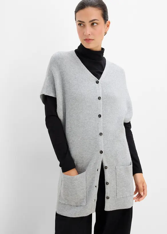 Strikket cape i fin viskoseblanding, bonprix