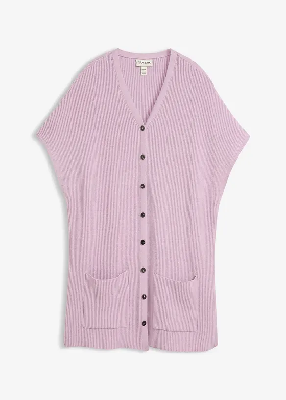 Ribbestrikket cape av myk ullmiks, bonprix