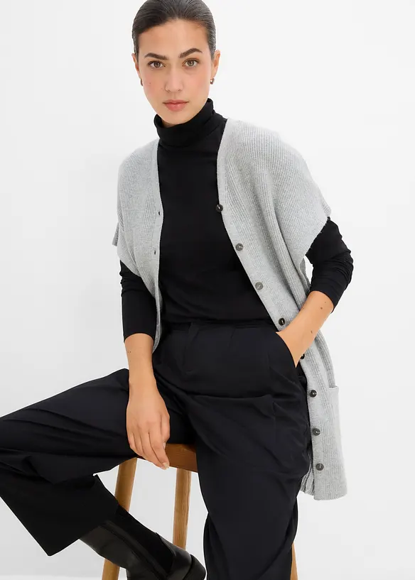 Strikket cape i fin viskoseblanding, bonprix