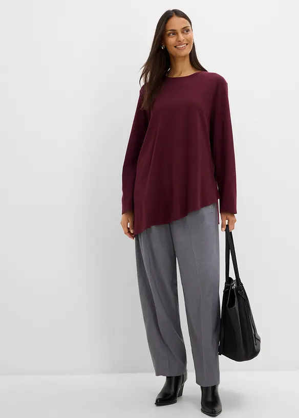 Asymmetrisk topp i 100% bomull, bonprix