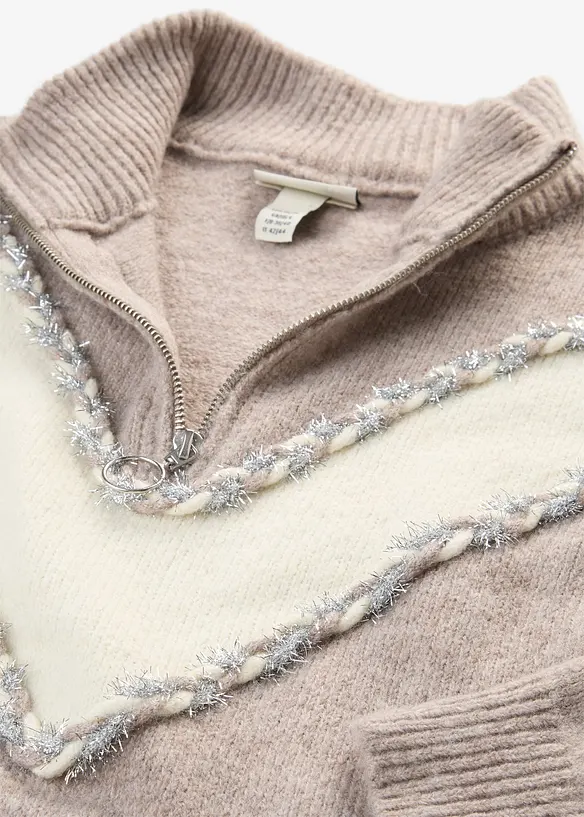 Half-zip-genser, bonprix