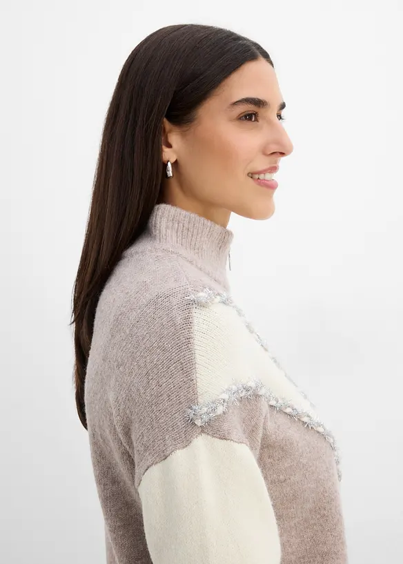 Half-zip-genser, bonprix