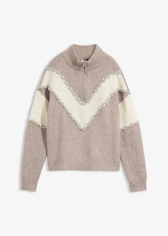 Half-zip-genser, bonprix