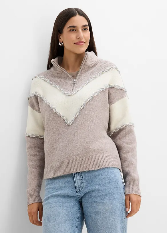 Half-zip-genser, bonprix