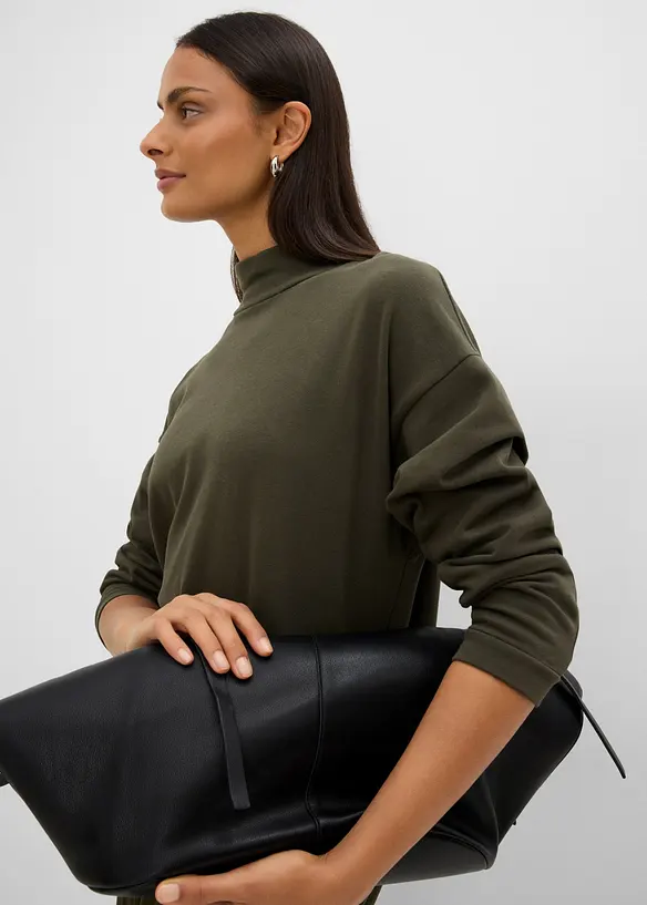 Sweatshirt med flaggermusermer av &oslash;kologisk bomullsmiks, bonprix