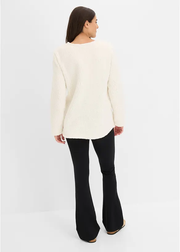 Loungewear-kosedress i pilefleece, bonprix