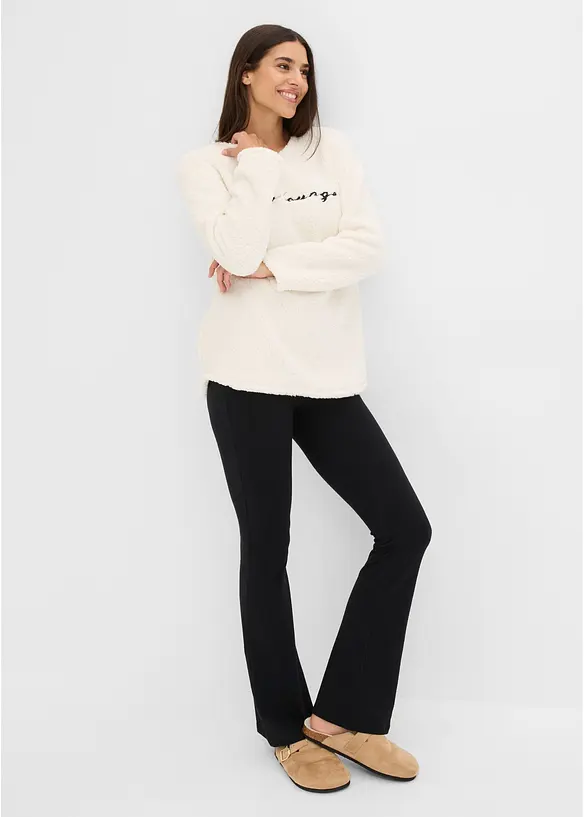 Loungewear-kosedress i pilefleece, bonprix