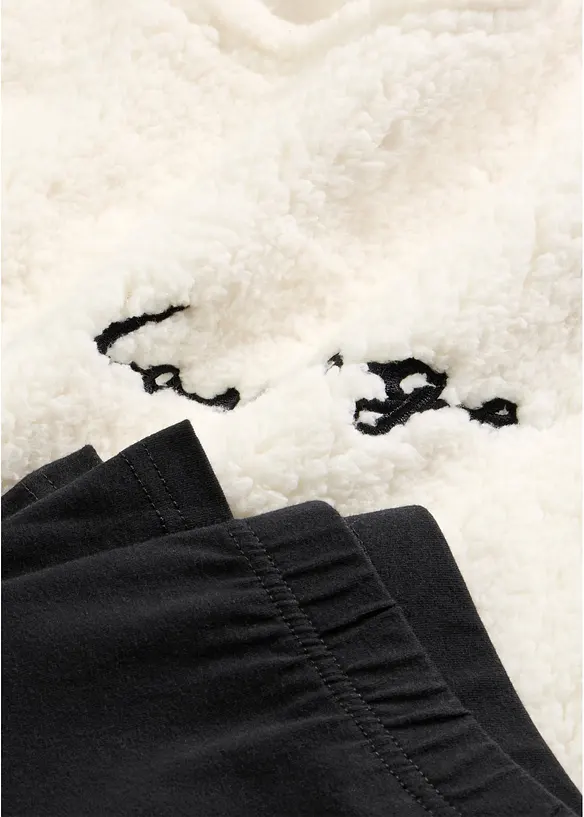 Loungewear-kosedress i pilefleece, bonprix