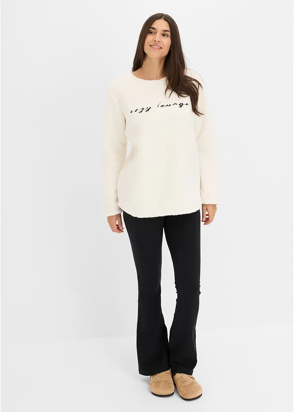 Loungewear-kosedress i pilefleece, bonprix