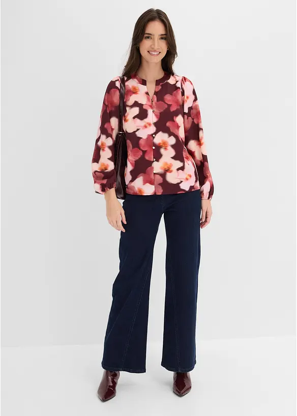 Bluse i strukturert krepp, bonprix