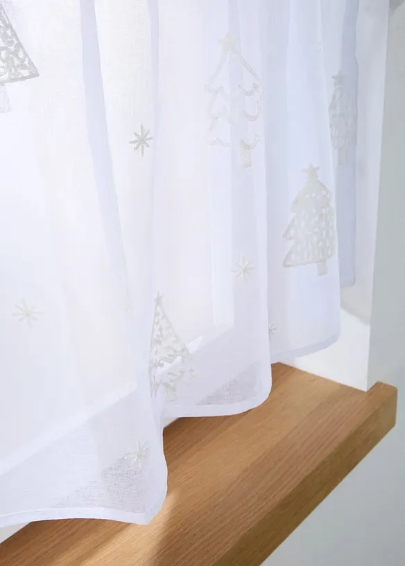 Gardinkappe med broderi og resirkulert polyester, bonprix