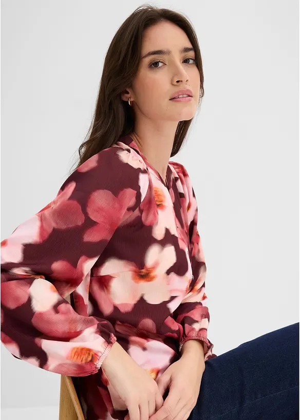 Bluse i strukturert krepp, bonprix