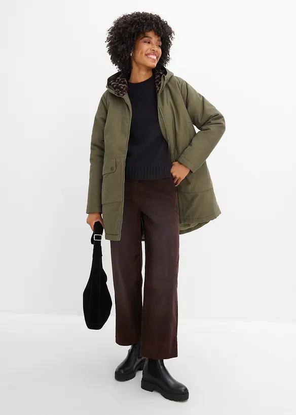 Parkas med pilefleece, bonprix