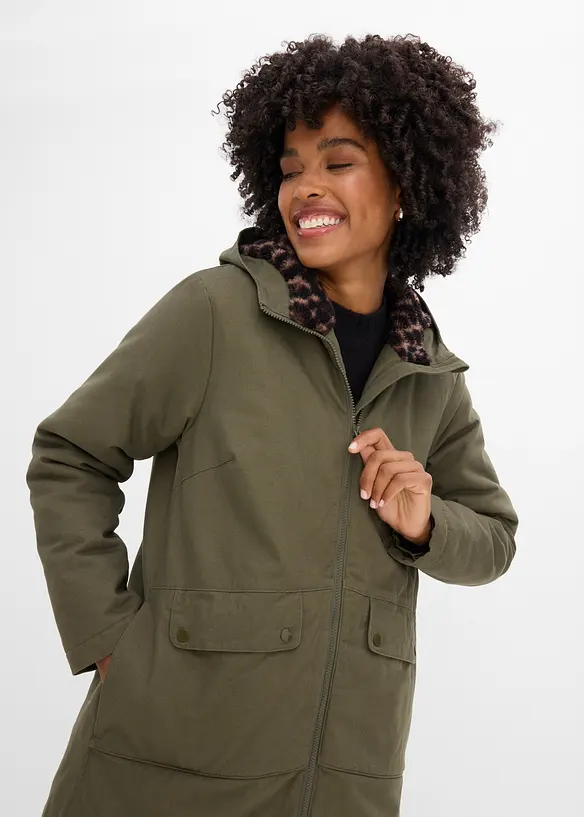 Parkas med pilefleece, bonprix