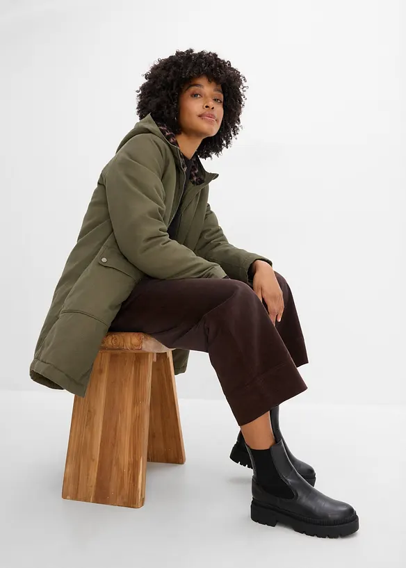 Parkas med pilefleece, bonprix