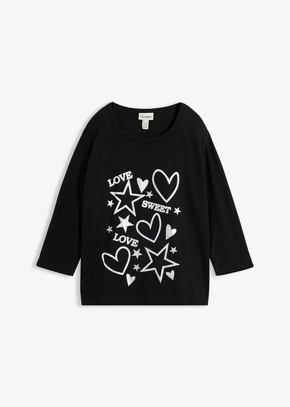 Oversized topp i bomullsmiks, bonprix