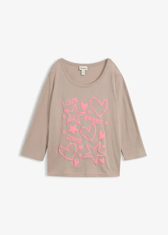 Oversized topp i bomullsmiks, bonprix