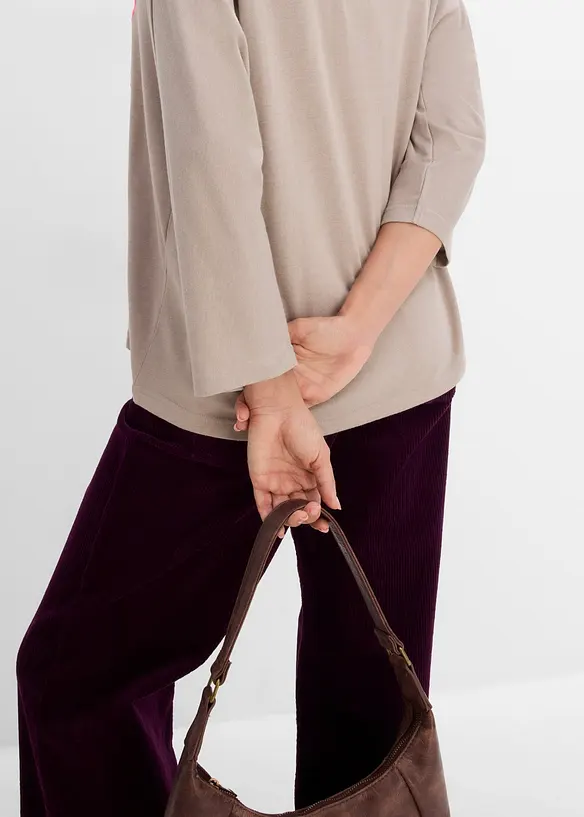 Oversized topp i bomullsmiks, bonprix
