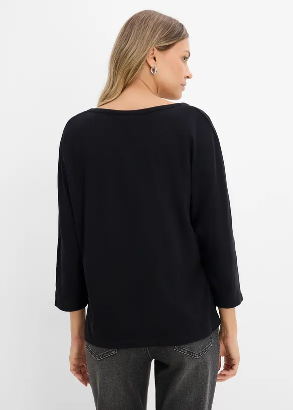 Oversized topp i bomullsmiks, bonprix